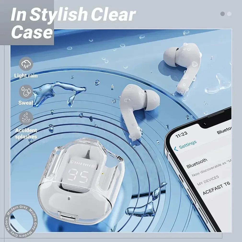 TWS Wireless Earphones T2 Bluetooth 5.1 Headset ENC Sports Headphones LED Digital Display Stereo Sound Earbuds BT30