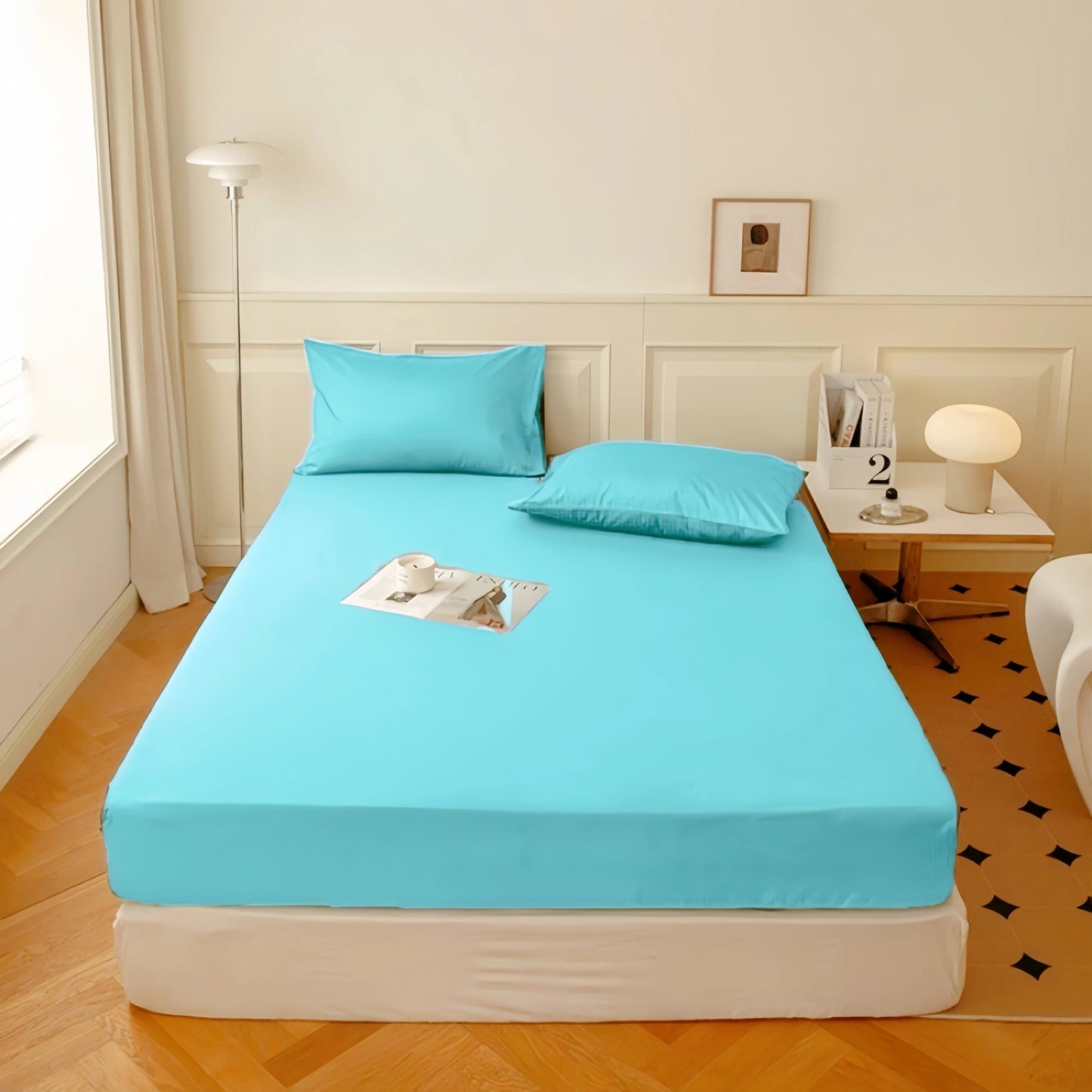 Kuup High Quality Fitted Sheet 90/180/150x200 Cm Elastic Band Mattress Cover Bed Sheet Queen King Size No Pillowcases Included