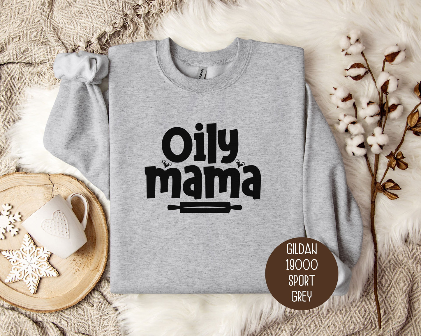 Crunchy Oily Mama Essential Oil Lover Sweatshirt-2