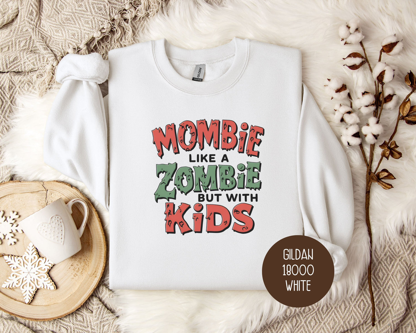 Mombie Like a Zombie But With Kids Sweatshirt-4