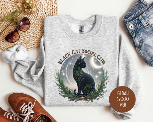 Black Cat Social Club Sweatshirt-0