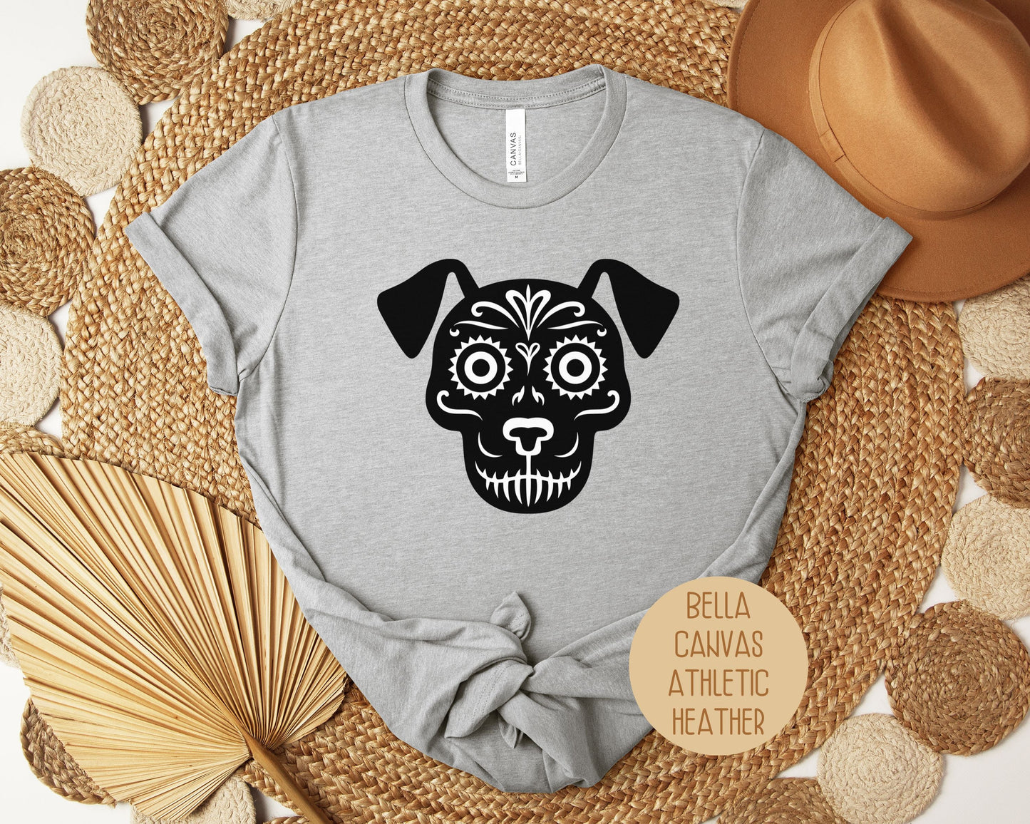 Dog Sugar Skull Day of the Dead Dia De Los Muertos Shirt-2