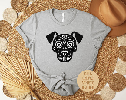 Dog Sugar Skull Day of the Dead Dia De Los Muertos Shirt-2