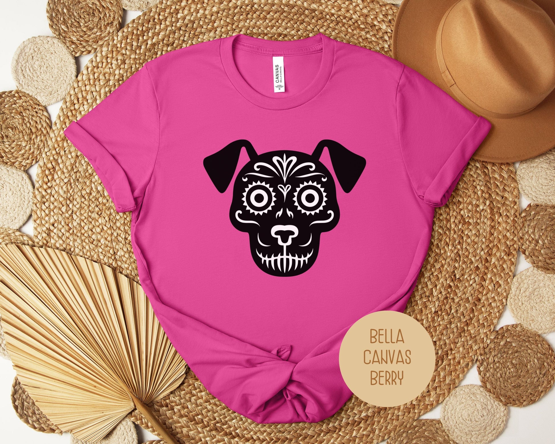 Dog Sugar Skull Day of the Dead Dia De Los Muertos Shirt-3