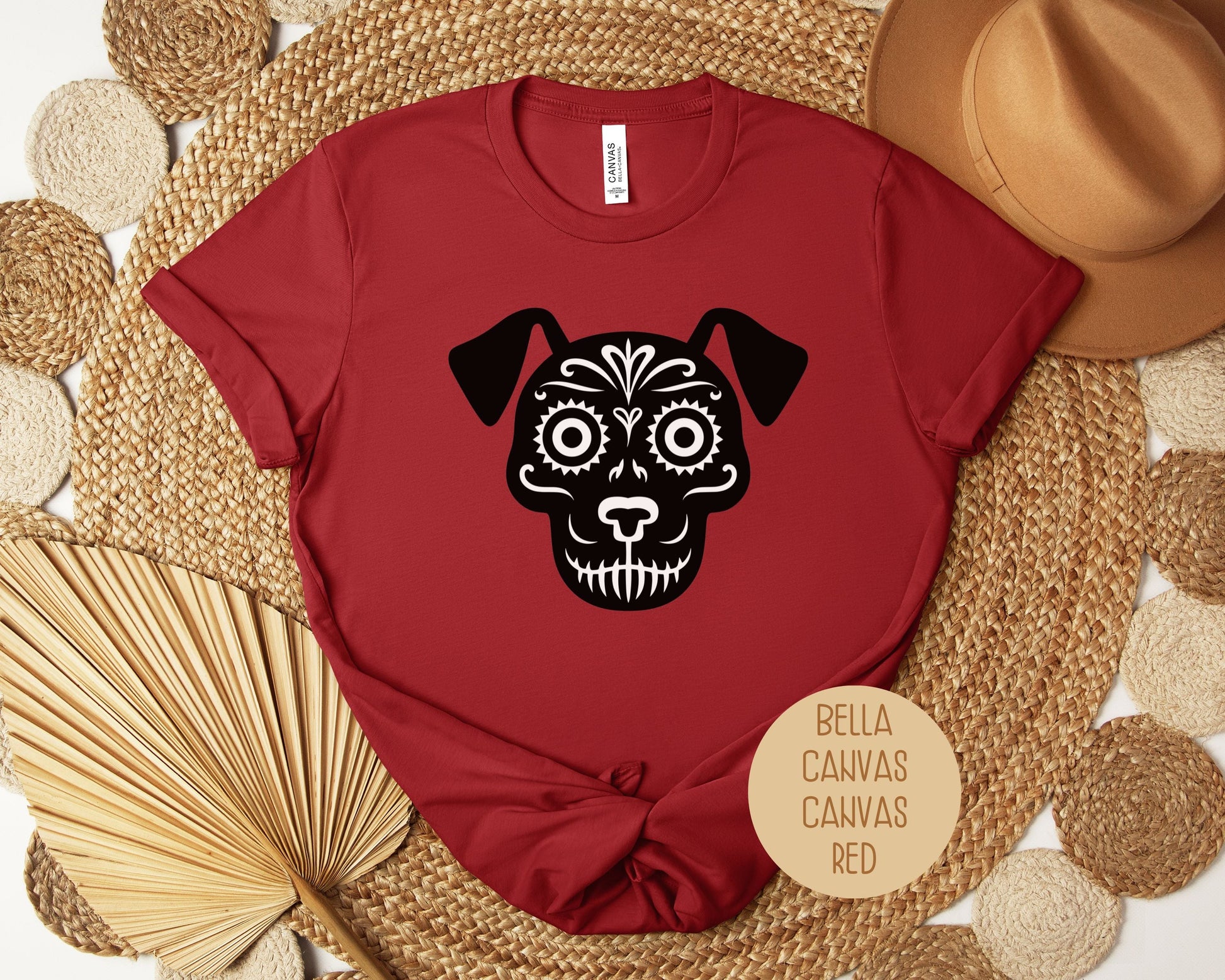 Dog Sugar Skull Day of the Dead Dia De Los Muertos Shirt-1
