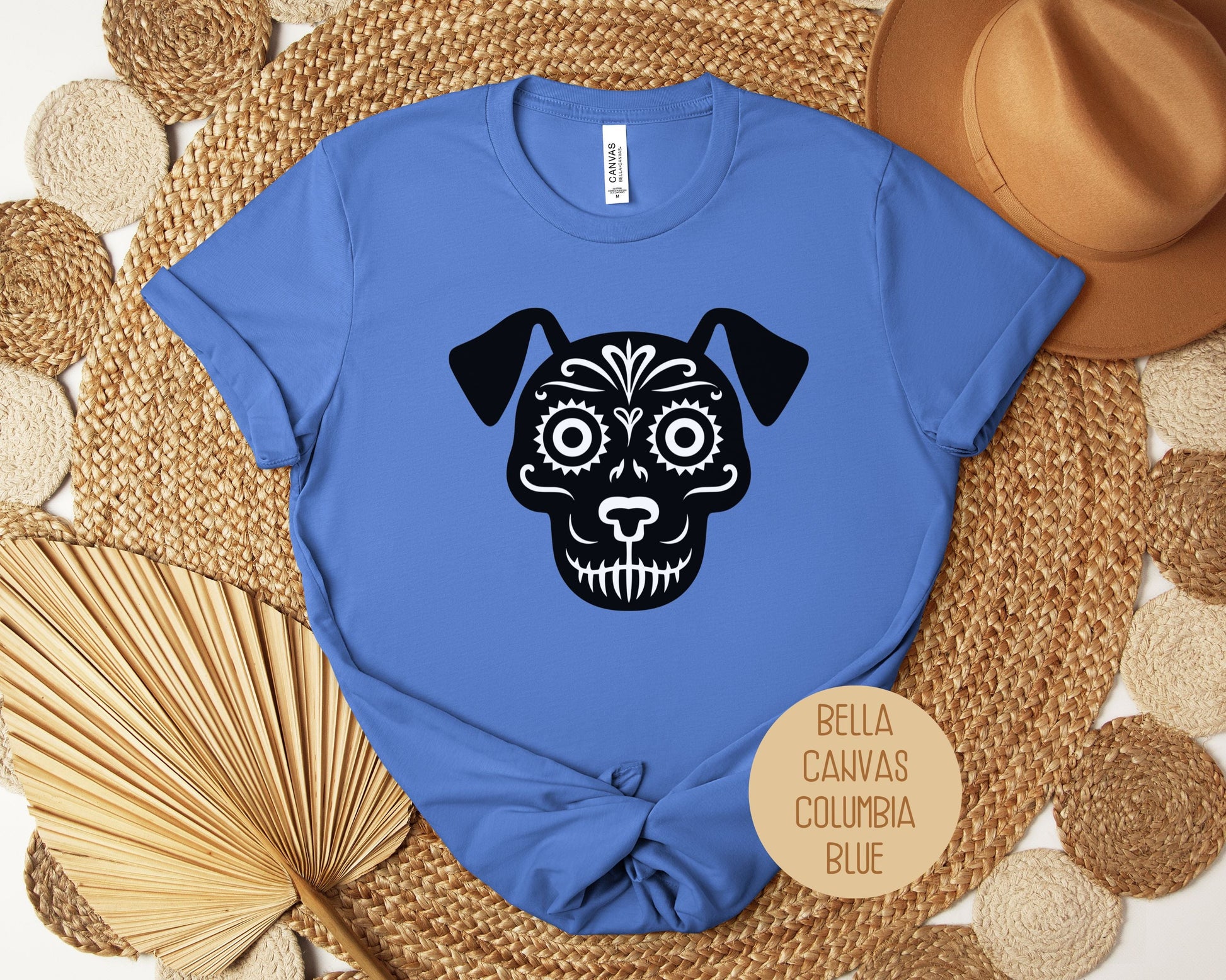 Dog Sugar Skull Day of the Dead Dia De Los Muertos Shirt-4