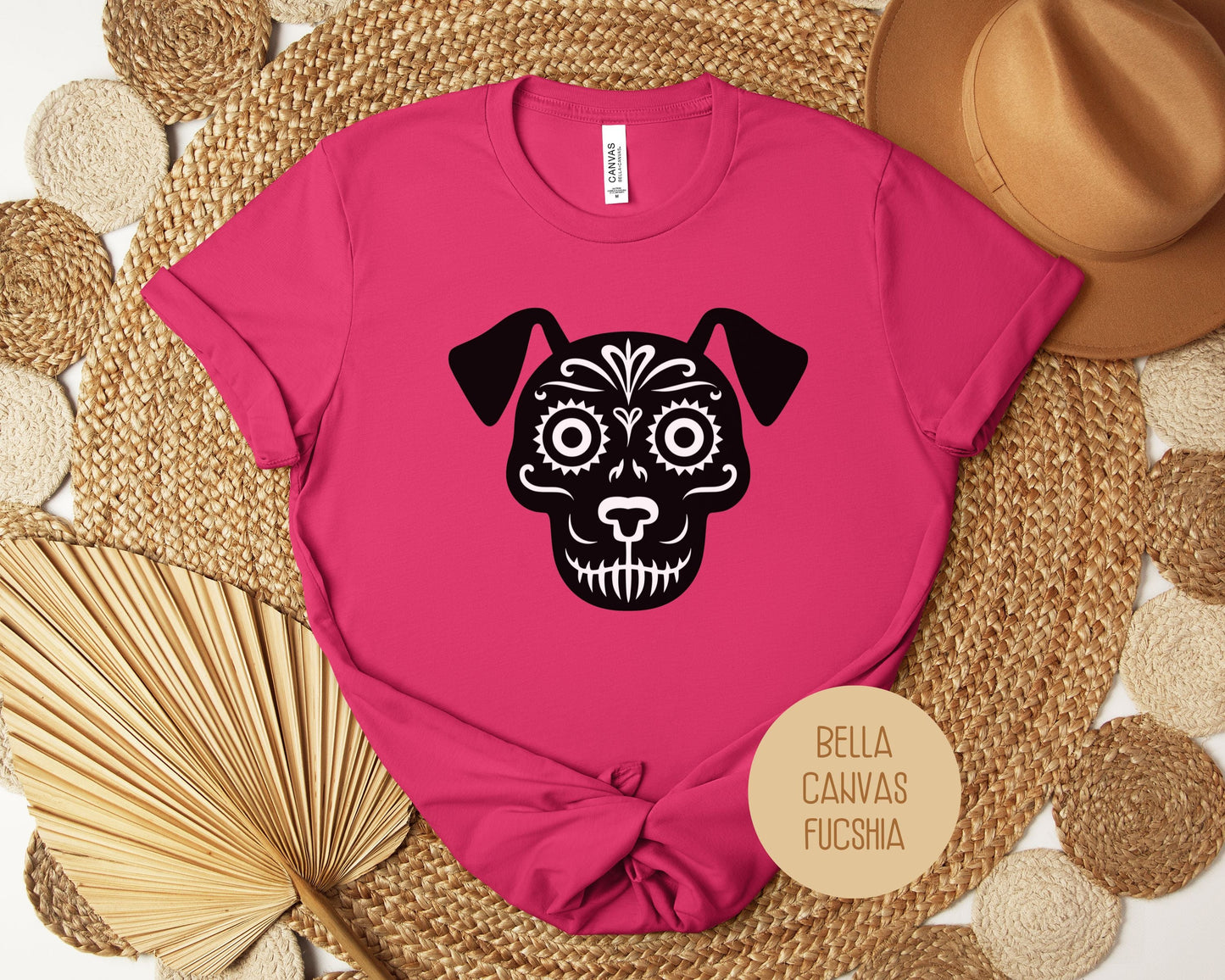 Dog Sugar Skull Day of the Dead Dia De Los Muertos Shirt-5