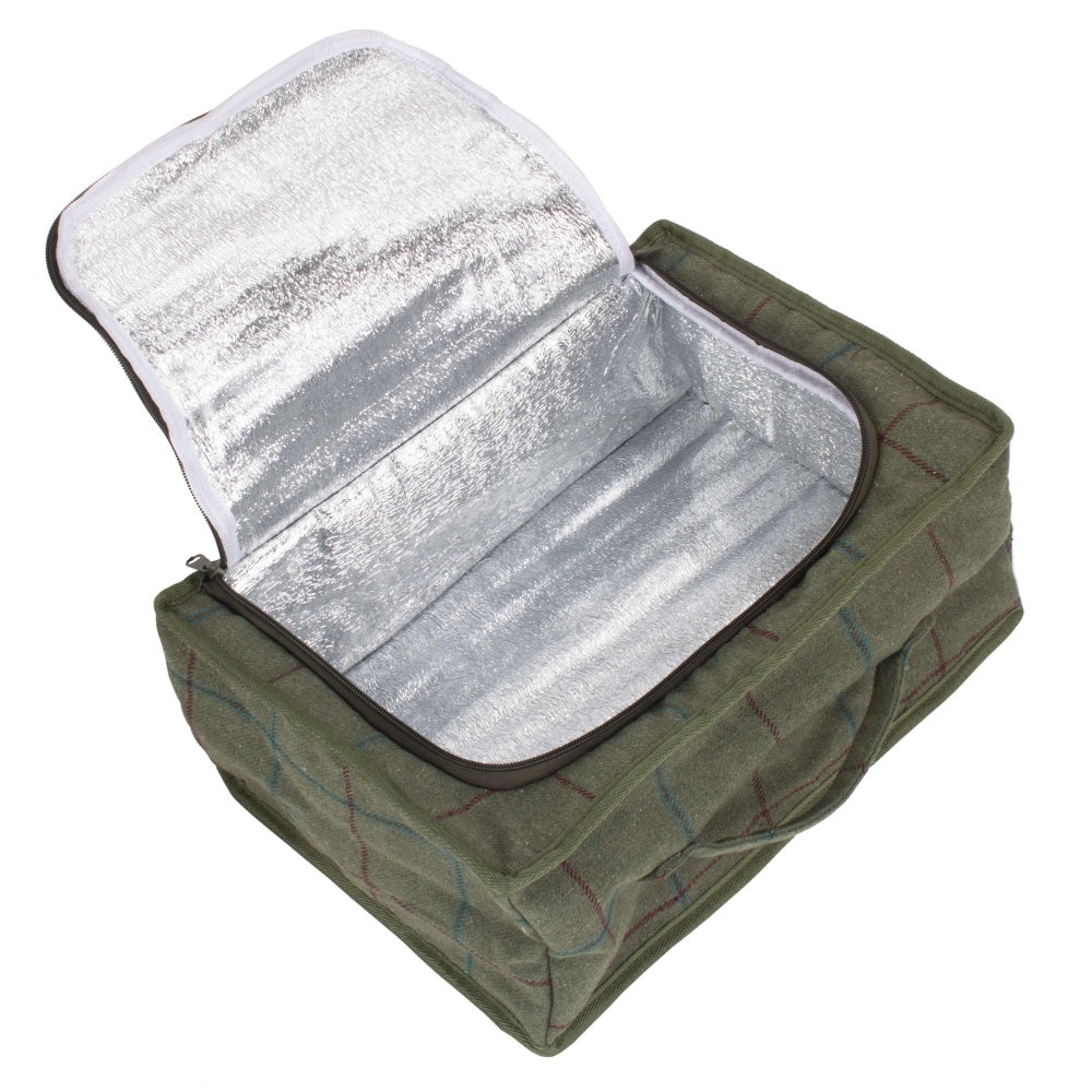 Green Tweed Insulated Cooler Picnic Bag-2