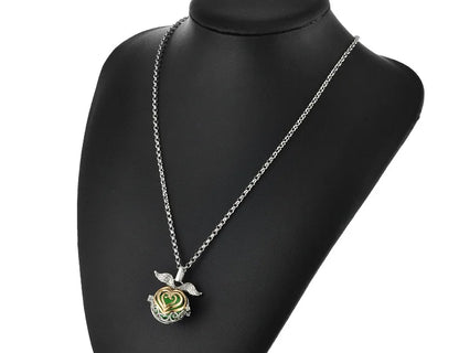 Russia Tradition Chime Exquisite Angel Wings Caller Necklace Essential Oil Diffuser Pregnant Woman Aromatherapy Pendant Jewelry