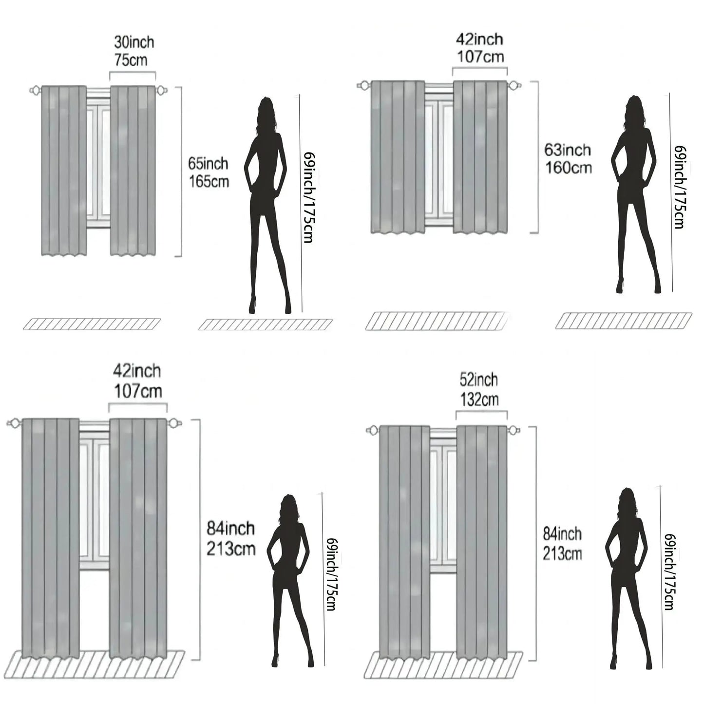 2pcs Festive Christmas Curtains - Red & White Striped with Golden & Silvery Balls, Rod Pocket Design, Semi-Transparent Polyester