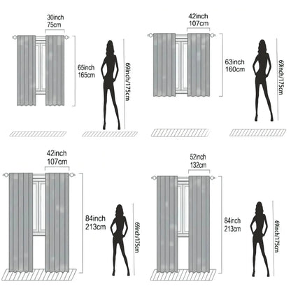 2pcs Festive Christmas Curtains - Red & White Striped with Golden & Silvery Balls, Rod Pocket Design, Semi-Transparent Polyester