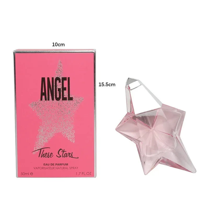 50ML Angel Eau De Parfum Refillable Spray Standing Star New Pheromone Elegant Charm Fresh Natural Vitality Perfume Spray