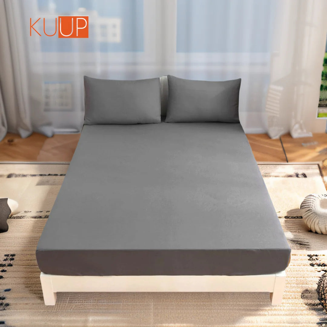 Kuup High Quality Fitted Sheet 90/180/150x200 Cm Elastic Band Mattress Cover Bed Sheet Queen King Size No Pillowcases Included