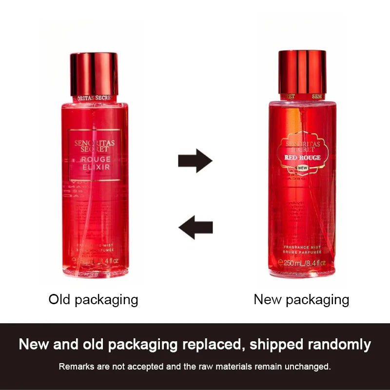 Woman Secret Perfume Vanilla Flower Fruit Fragrance Mist Scent Long-lasting Charm Parfume Entice Body Spray Air Freshener 250ml