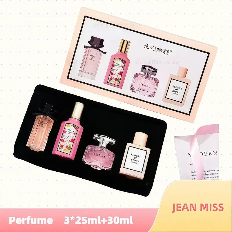 30ML*3 Set Floral Scented Perfume Eau De Parfum for Women Long Lasting Pheromone Fragrance with High Quality Gift Box