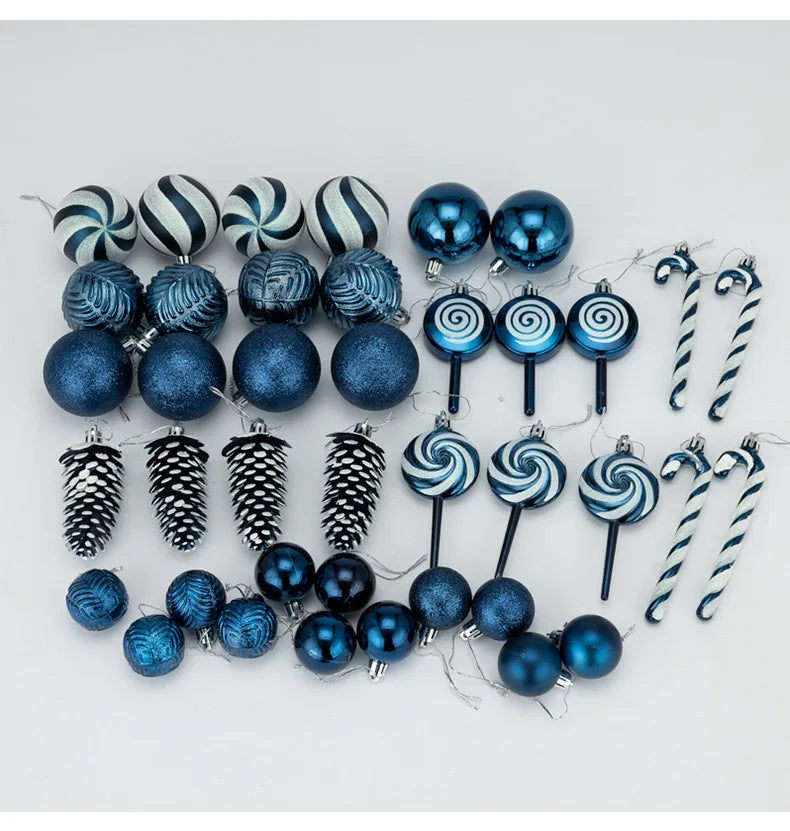 29/36/40pcs Christmas Ball Silver Red Christmas Tree Hanging Pendants Printed Special-shaped Gold Christmas Spheres 2024 New