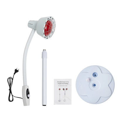 275W Infrared Heat Lamp,Therapy Lamp for Body or Pain Relief, Adjustable Floor Stand And Temperature Therapeutic Lamp