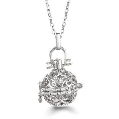 Russia Tradition Chime Exquisite Angel Wings Caller Necklace Essential Oil Diffuser Pregnant Woman Aromatherapy Pendant Jewelry