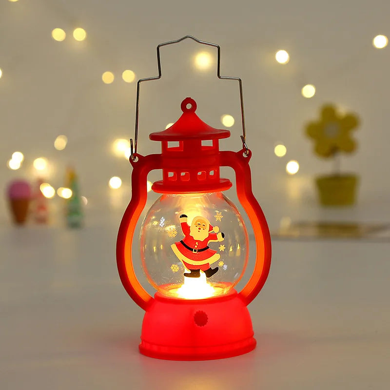 HHLZYH LED Lantern Light Santa Claus Merry Christmas Decorations Christmas Decorative lamp for Home 2023 Xmas Navidad Noel Gift