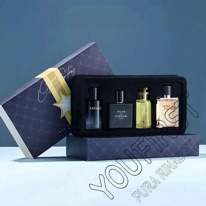 Luxury Brand Perfume Men Cologne Parfums Homme Gift Box 4Pcs Set 100ml Perfumes Masculinos Natural Floral Fruity Scent SprayLuxu