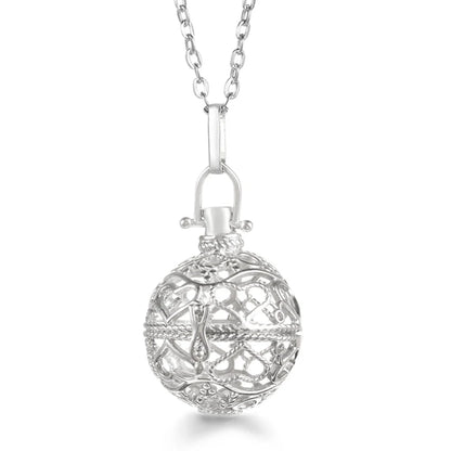 Russia Tradition Chime Exquisite Angel Wings Caller Necklace Essential Oil Diffuser Pregnant Woman Aromatherapy Pendant Jewelry