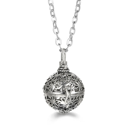 Russia Tradition Chime Exquisite Angel Wings Caller Necklace Essential Oil Diffuser Pregnant Woman Aromatherapy Pendant Jewelry