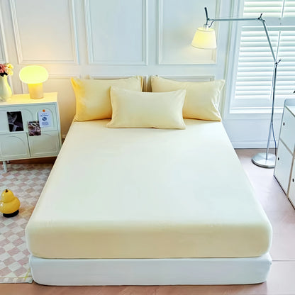 Kuup High Quality Fitted Sheet 90/180/150x200 Cm Elastic Band Mattress Cover Bed Sheet Queen King Size No Pillowcases Included