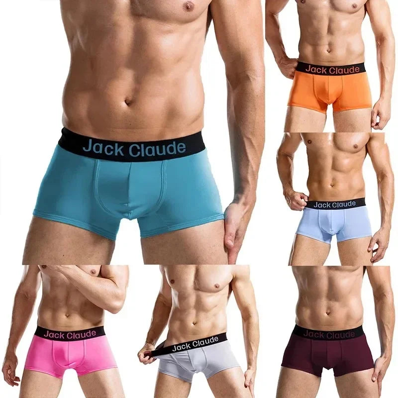 5Pcs/Brand Underwear Men's Shorts Sexy Boxer Men's U-bag Thin Shorts Breathable Men's Tight Underwear Boxer Shorts Underwear Men