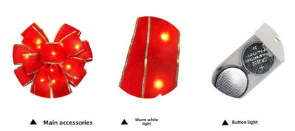 50cm Christmas Ribbon Bow Decorations Xmas Tree Fabric Edging Ribbon Bow Pendent Home Christmas Decoration Bows for Crafts 2025