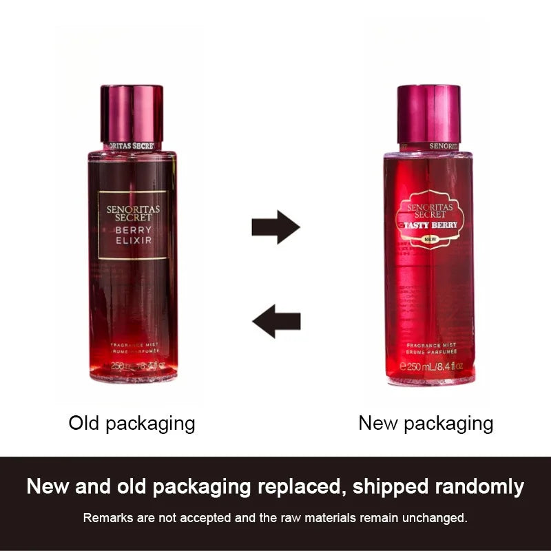 Woman Secret Perfume Vanilla Flower Fruit Fragrance Mist Scent Long-lasting Charm Parfume Entice Body Spray Air Freshener 250ml