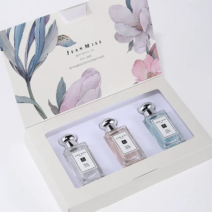 30ML*3 Set Floral Scented Perfume Eau De Parfum for Women Long Lasting Pheromone Fragrance with High Quality Gift Box