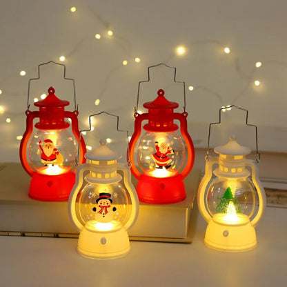 HHLZYH LED Lantern Light Santa Claus Merry Christmas Decorations Christmas Decorative lamp for Home 2023 Xmas Navidad Noel Gift