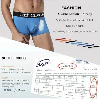 5Pcs/Brand Underwear Men's Shorts Sexy Boxer Men's U-bag Thin Shorts Breathable Men's Tight Underwear Boxer Shorts Underwear Men