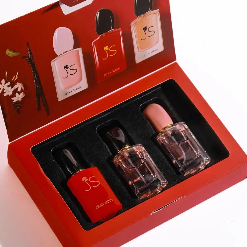 30ML*3 Set Floral Scented Perfume Eau De Parfum for Women Long Lasting Pheromone Fragrance with High Quality Gift Box
