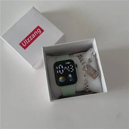 Fashion LED Sports Watch Digital Watches for Women Pink Electronic Wristwatches Casual Silicone Montre Femme Relojs Para Mujer