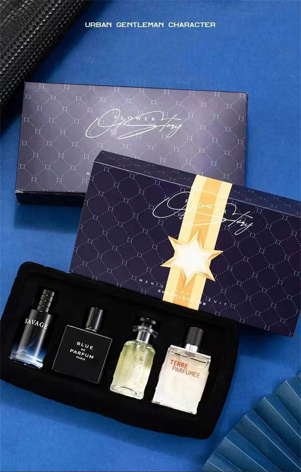 Luxury Brand Perfume Men Cologne Parfums Homme Gift Box 4Pcs Set 100ml Perfumes Masculinos Natural Floral Fruity Scent SprayLuxu
