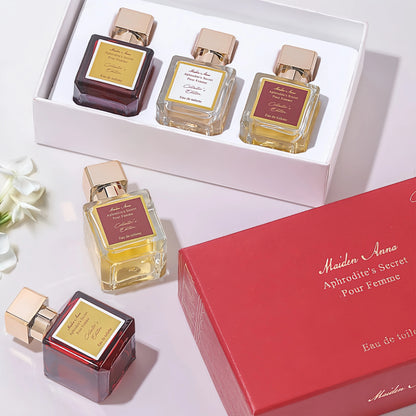 Perfume Woman Trio Gift Set 30ml*3 - Floral Fruity & Woody Scent for Day Night, Elegant Travel Perfumes Femininos Original