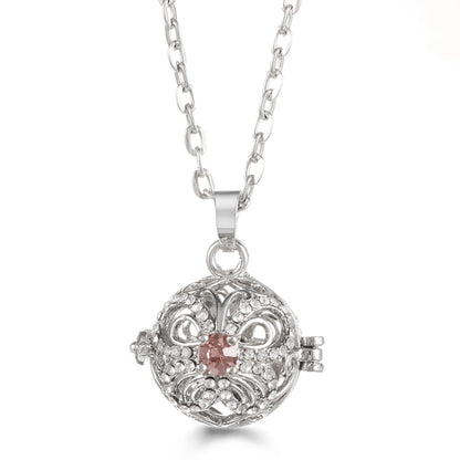 Russia Tradition Chime Exquisite Angel Wings Caller Necklace Essential Oil Diffuser Pregnant Woman Aromatherapy Pendant Jewelry