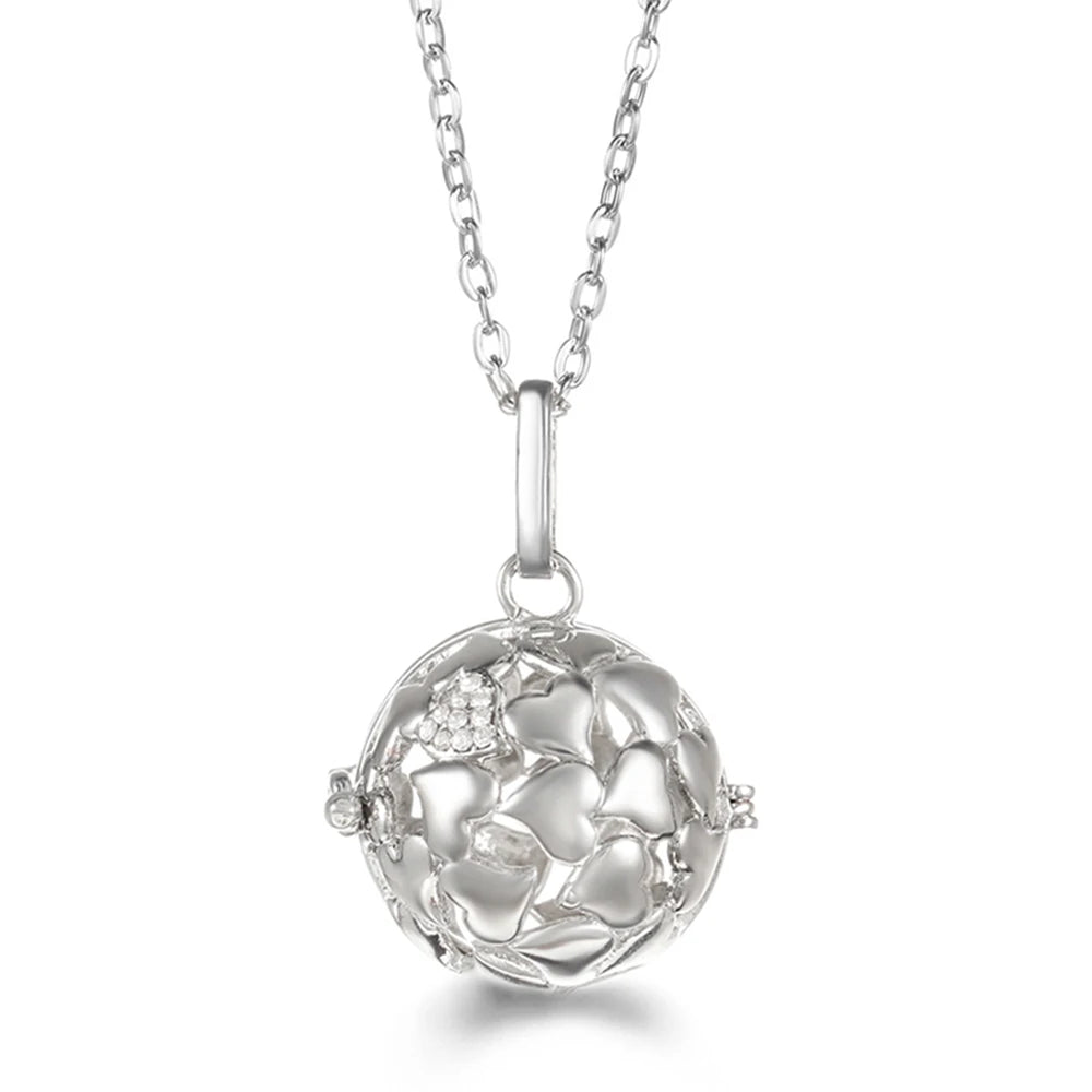 Russia Tradition Chime Exquisite Angel Wings Caller Necklace Essential Oil Diffuser Pregnant Woman Aromatherapy Pendant Jewelry