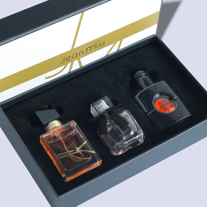 30ML*3 Set Floral Scented Perfume Eau De Parfum for Women Long Lasting Pheromone Fragrance with High Quality Gift Box