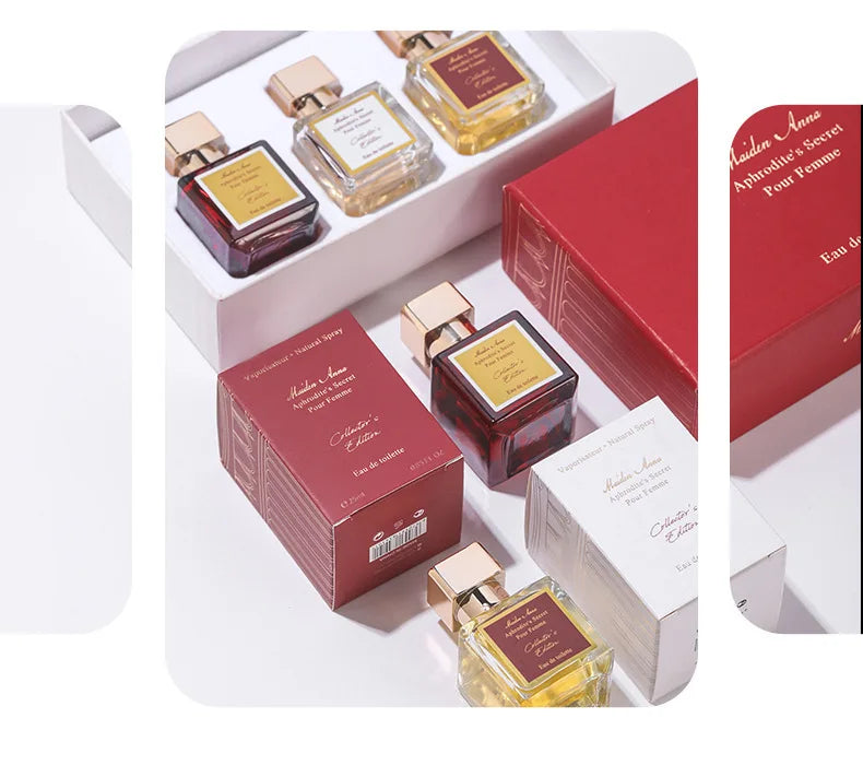 Perfume Woman Trio Gift Set 30ml*3 - Floral Fruity & Woody Scent for Day Night, Elegant Travel Perfumes Femininos Original