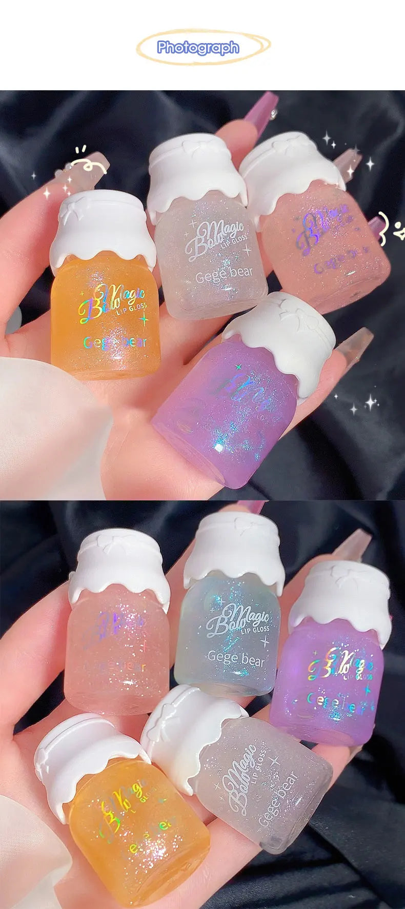 Butterfly shaped milk can lip balm moisturizes and moisturizes the mirror surface, with a shimmering and pouty lips