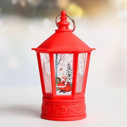 Christmas Candlestick Lamp LED Little Night Lamp Old Man Snowman Christmas Tree Ornaments Hanging New Year Navidad Christmas