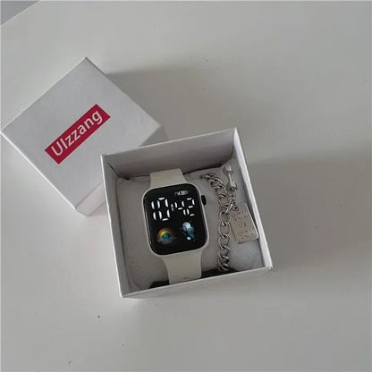 Fashion LED Sports Watch Digital Watches for Women Pink Electronic Wristwatches Casual Silicone Montre Femme Relojs Para Mujer