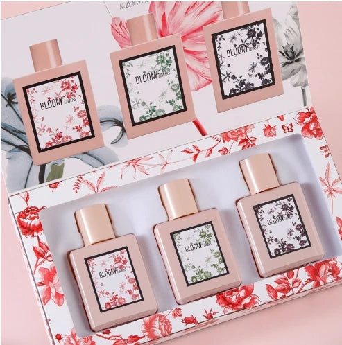 30ML*3 Set Floral Scented Perfume Eau De Parfum for Women Long Lasting Pheromone Fragrance with High Quality Gift Box