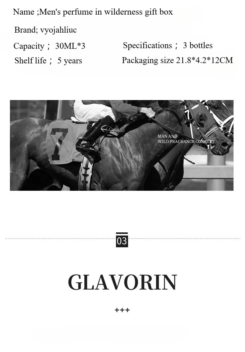 Men Wild Fragrance Set 30ml x 3 Eau de Toilette Gift Pack for Men Long-Lasting Masculine Scent for Daily Use & Special Occasions