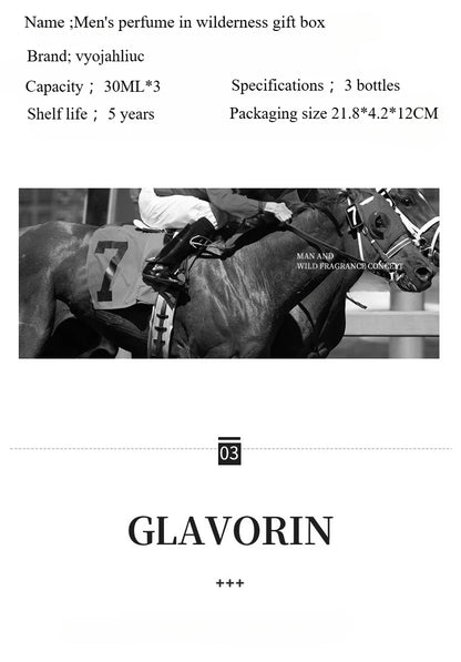 Men Wild Fragrance Set 30ml x 3 Eau de Toilette Gift Pack for Men Long-Lasting Masculine Scent for Daily Use & Special Occasions