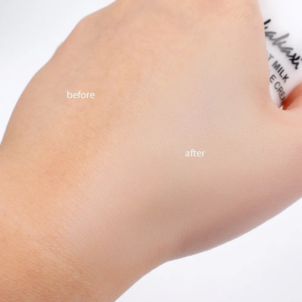 50ml Goat Milk Liquid Foundation Matte Concealer Waterproof Oil-control Cover Dark Circles Brighten Natural Cosmetics Makeup