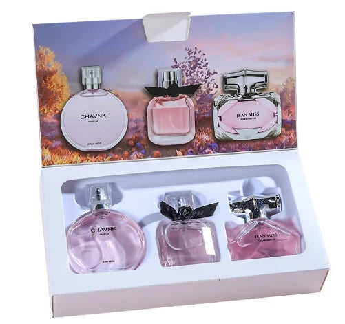 30ML*3 Set Floral Scented Perfume Eau De Parfum for Women Long Lasting Pheromone Fragrance with High Quality Gift Box