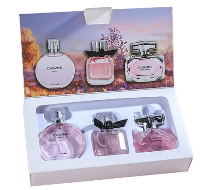 30ML*3 Set Floral Scented Perfume Eau De Parfum for Women Long Lasting Pheromone Fragrance with High Quality Gift Box